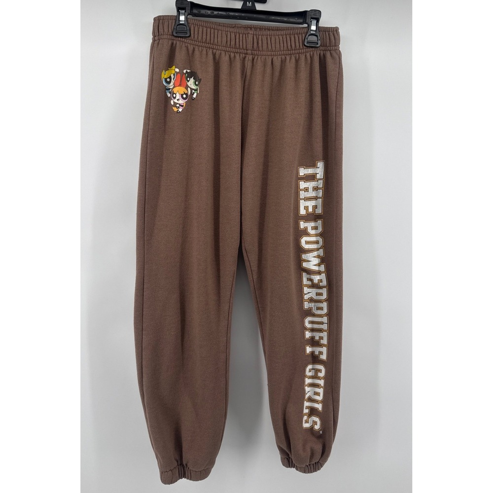 Cartoon Network Powerpuff Girls Brown Fleece Jogger Sweatpants Womens XS JP2855